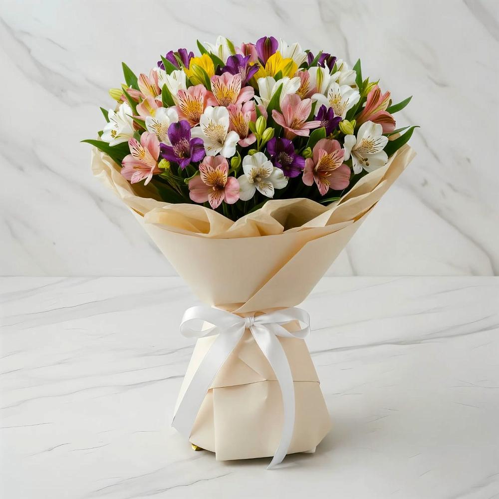 Букет цветов из: Альстромерии в Вахтане