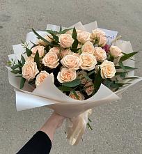 Букет Кремовые розы Латте в Вахтане