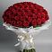 Букет 101 Красная роза Блэк Мэджик в Вахтане