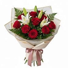 Букет цветов из:  Лилии и Розы в Вахтане