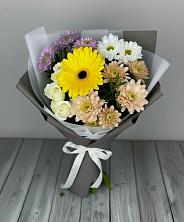 Букет цветов из:  Розы, Герберы и Хризантемы в Вахтане