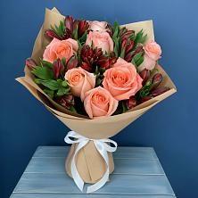 Букет цветов из:  Розы и Альстромерии в Вахтане