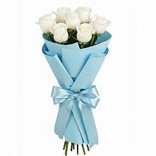 Букет 7 белых роз Проуд в Вахтане