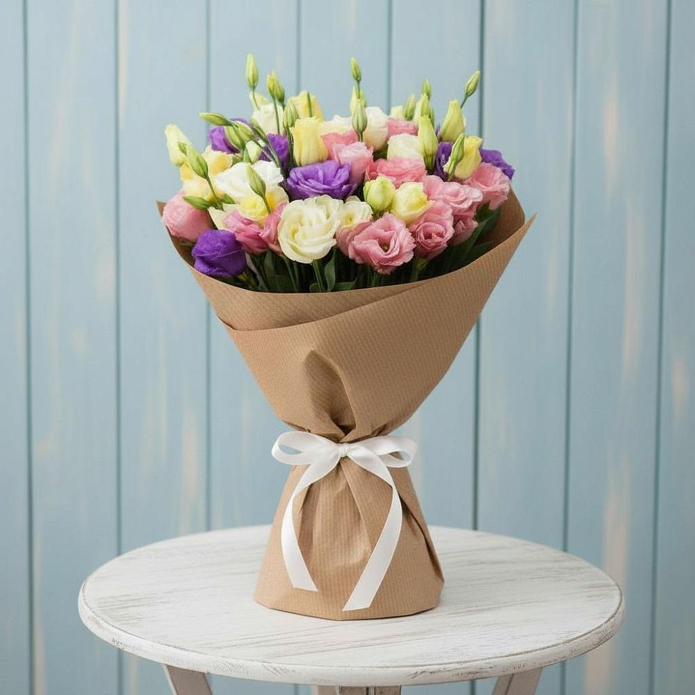 Букет цветов из: Лизиантусы в Вахтане