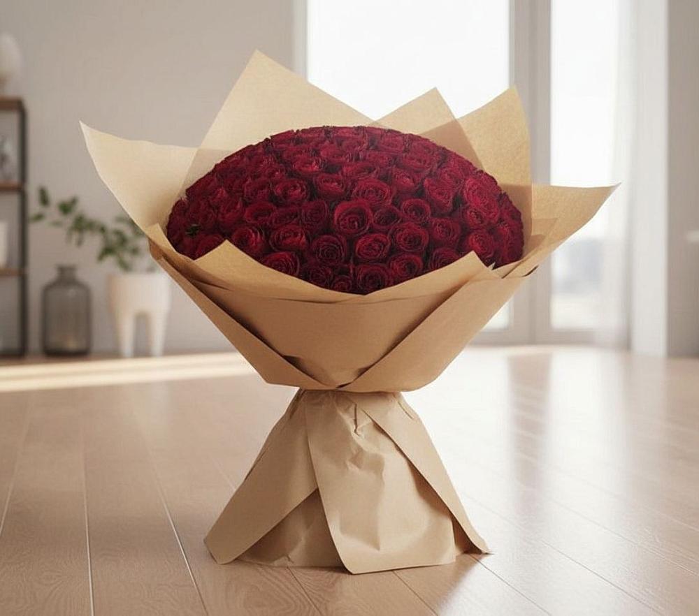 Букет 101 Красная роза в Вахтане
